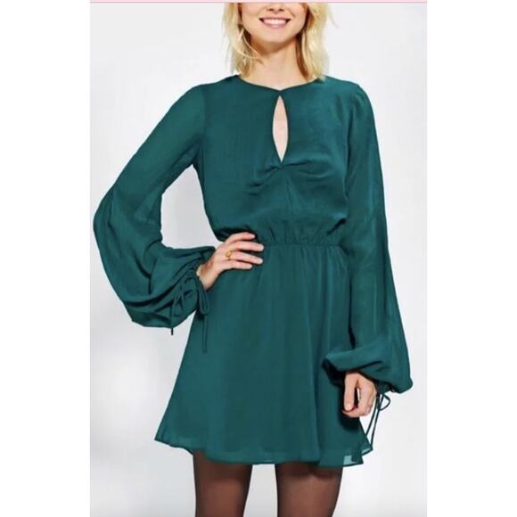 Dress the Population Emerald Green Mara Keyhole Cutout Mini Dress Size S - Picture 1 of 7
